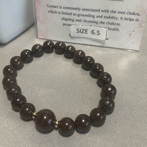 Elegant Garnet Beaded Bracelet
